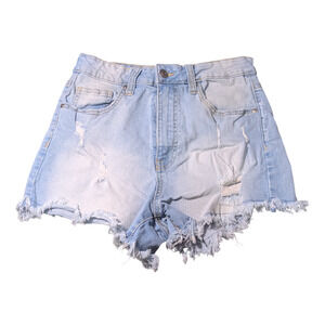 No Boundaries - Distressed Denim Shorts - Size 7 - Light  Blue Wash - Preowned